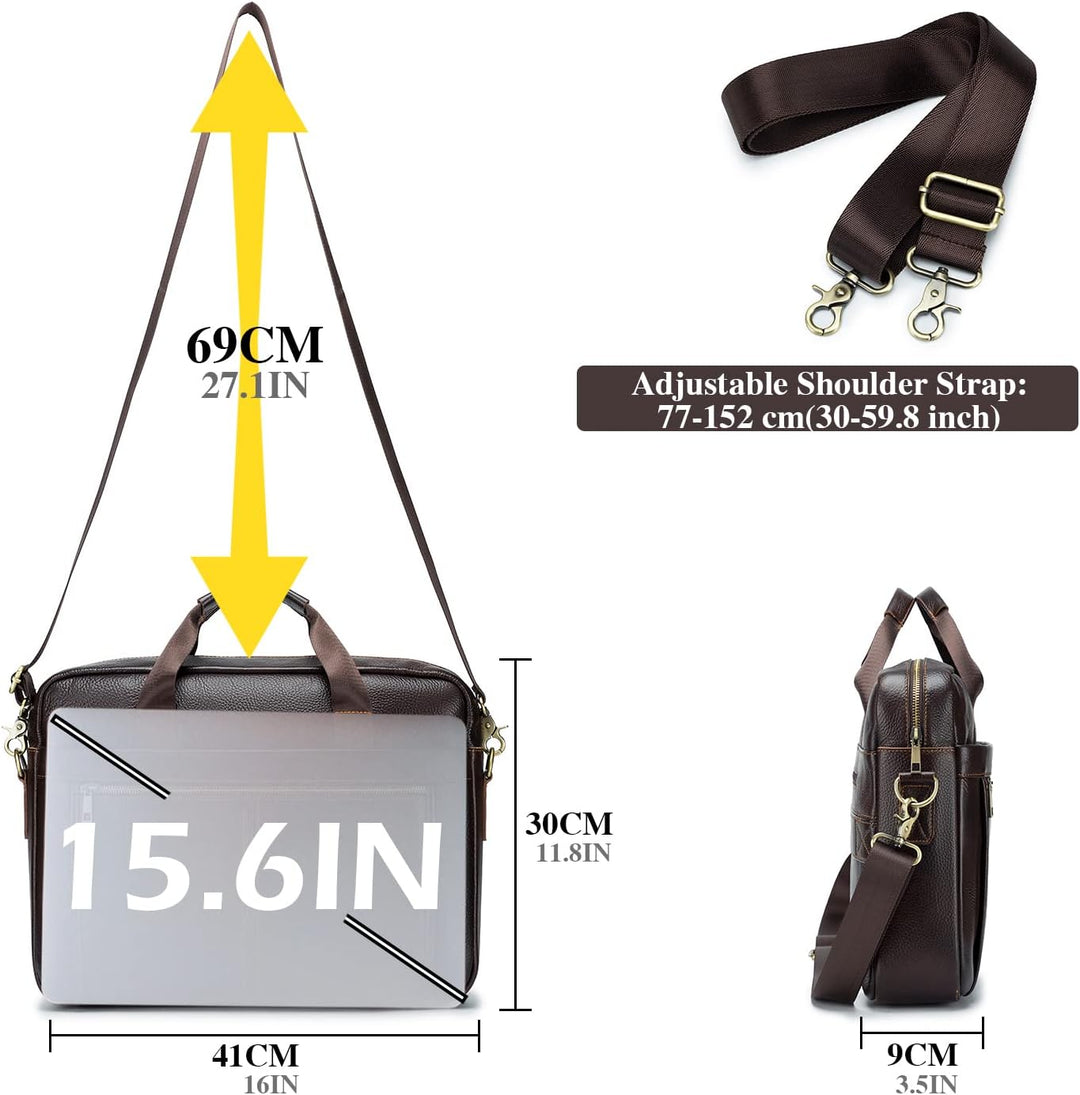 BAGZY Laptoptasche 15.6 Zoll Aktentasche Herren Umhängetasche Geschenk für Männer Handtasche für Mä