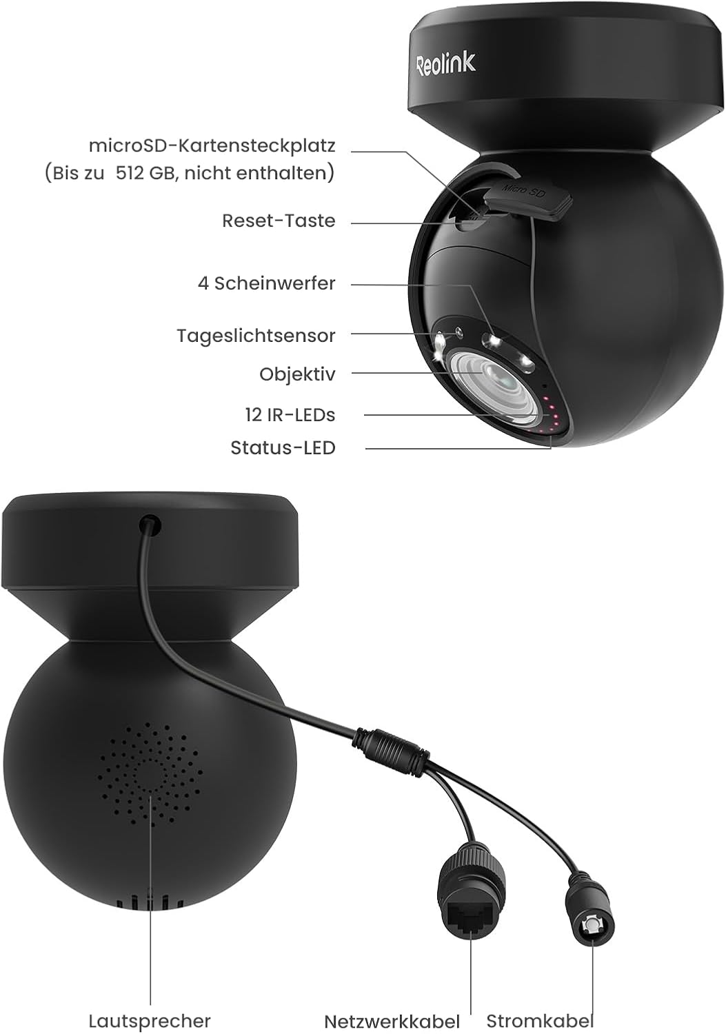 Reolink 5MP PTZ Überwachungskamera Aussen, 3X Optischer Zoom, 2,4/5GHz WLAN Kamera Outdoor mit Perso