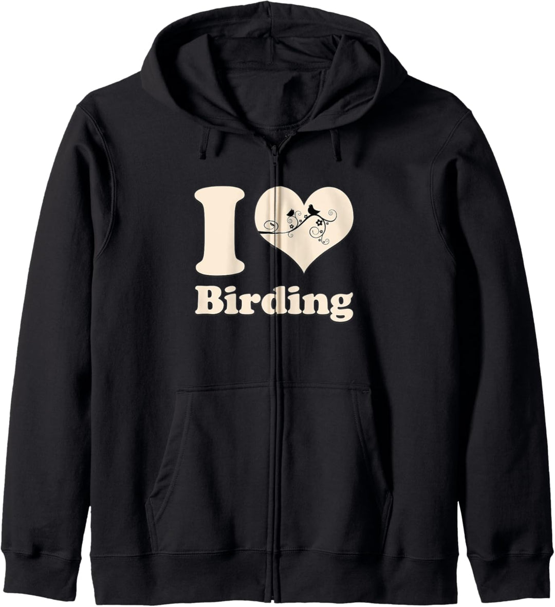 I Love Birdwatching Vogelschatten Kapuzenjacke