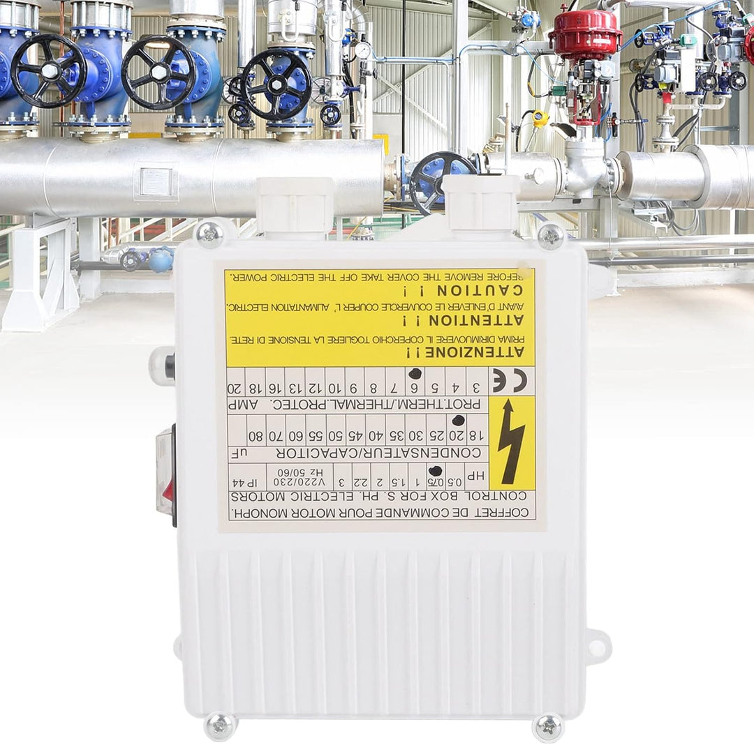 Pumpensteuerkasten, Brunnenpumpensteuerung mit Integriertem Wärmeschutz Schalter(EU-Stecker 220 V 55