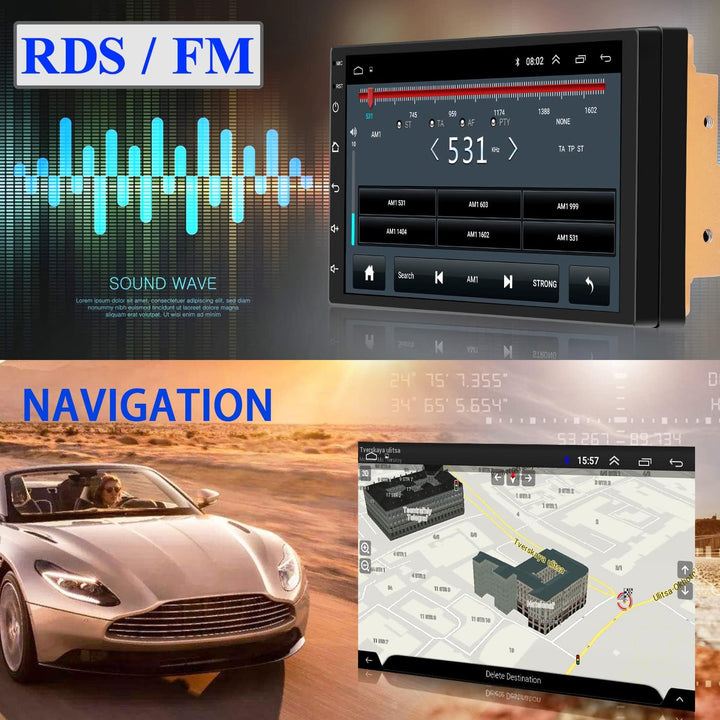 ANKEWAY 2022 Das Neueste Upgrade 7 Zoll Android Autoradio 2 DIN, 1080P HD Touchscreen Auto Multimedi