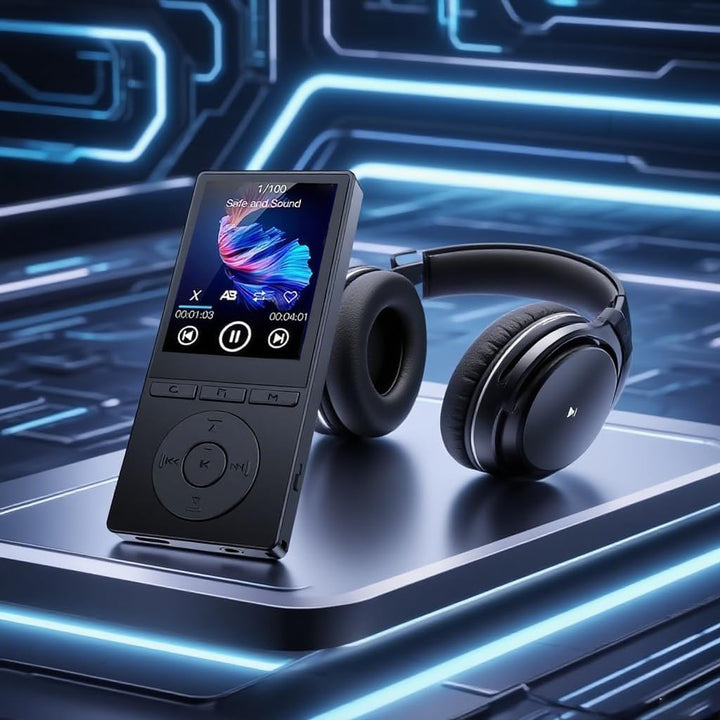 64GB MP3 Player Bluetooth 5.3, MP3 Player mit Lautsprecher, Musikwiedergabe, Sprachrekorder, E-Book,