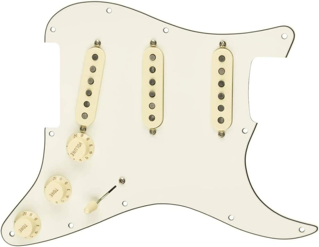 Fender Prewired Pickguard Strat Custom 69 white Weiss Brauch 69, Weiss Brauch 69