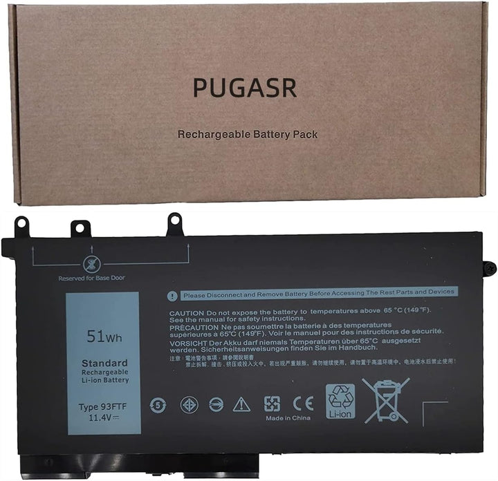 PUGASR 93FTF Laptop Akku Kompatibel mit Dell Latitude 5580 5590 5480 5490 5280 5288 5488 5491 5495 5