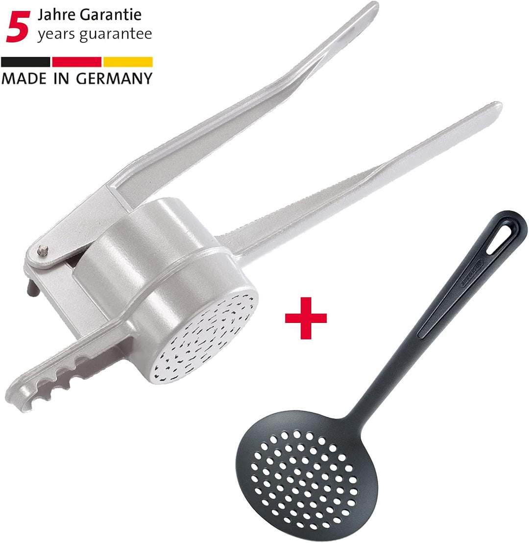 Westmark Spätzle-Set, 2tlg., 1 Spätzle-/Kartoffelpresse mit traditioneller Lochung, Spätzlechef + 1