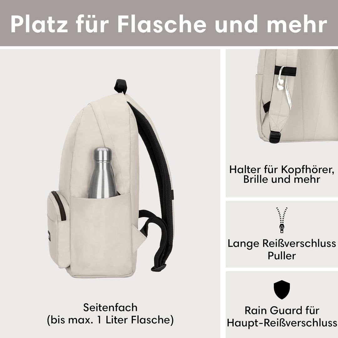 LARKSON Schulrucksack Mädchen & Jungen Teenager - No 3 - Rucksack Damen & Herren für Schule - 16" La
