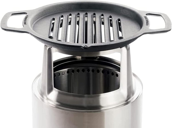 Solo Stove Ranger Grillrost mit Aufsatz, Gusseisen-Grillrost mit Edelstahlaufsatz - Erhöhung von 16,