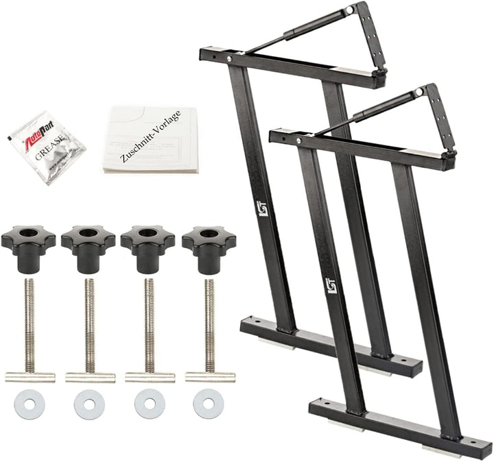 LST 2x Schienen Schwarz Schrauben Scharnier Dämpfer Multiflexboard T5 T6 V VI