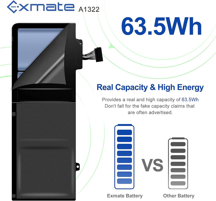 Exmate A1322 A1278 Akku für MacBook Pro 13 Zoll Mitte 2012 2010 2009,Anfang & Ende 2011(MC374LL/A MB