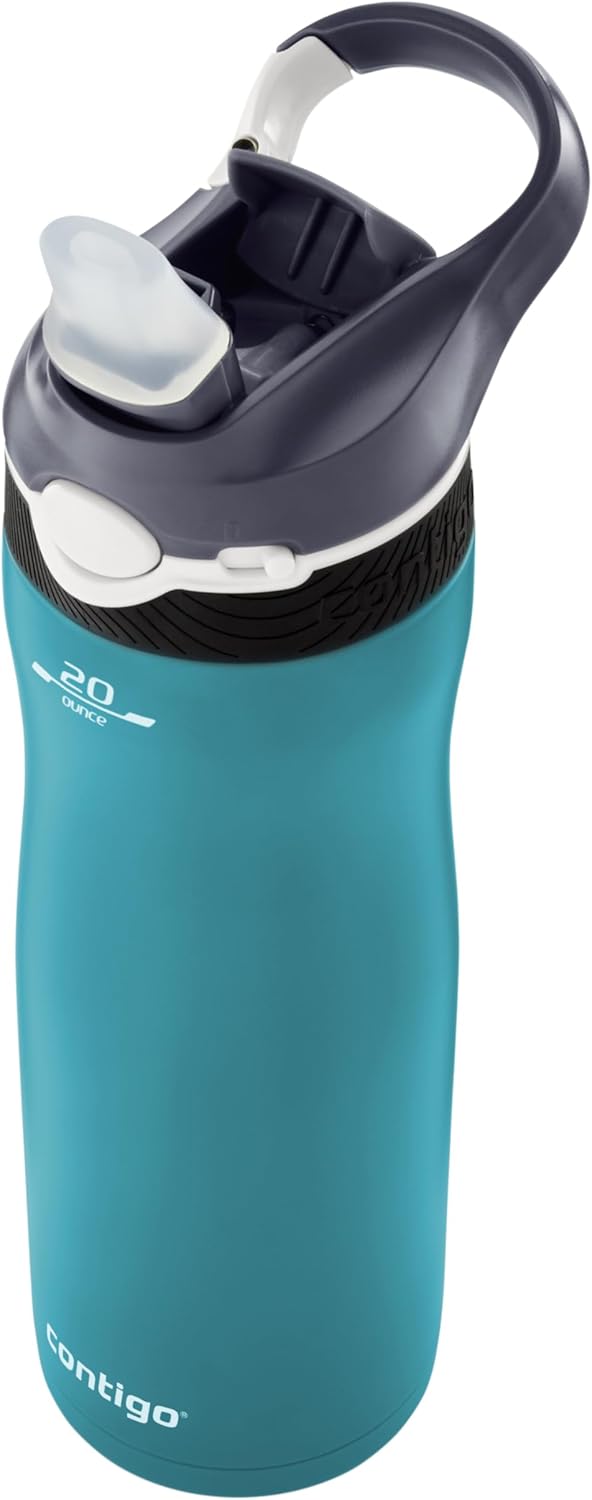 Contigo Trinkflasche Ashland Chill Scuba mit Strohhalm grosse BPA-freie Kunststoff Wasserflasche, au