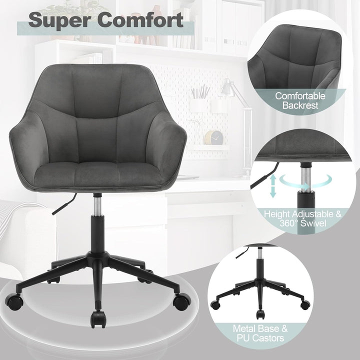 WOLTU Homeoffice Stuhl, Schreibtischstuhl, Drehstuhl, Schminkstuhl, höhenverstellbar, bis 150 kg bel