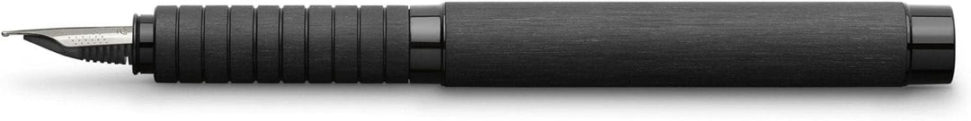 Faber-Castell 148482 - Füller Essentio, Feder EF, Aluminium schwarz schwarz Füller Feder EF, schwarz