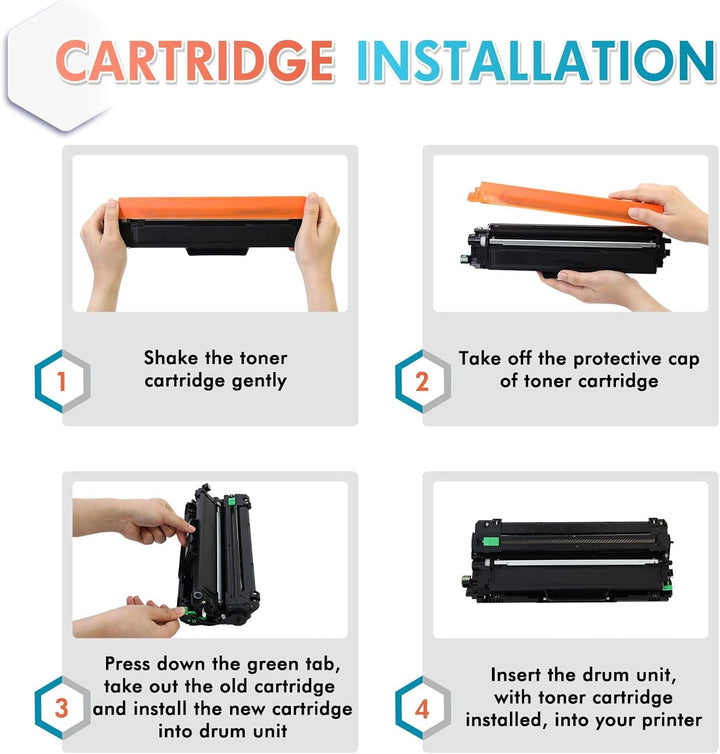 5er-Pack TN-243CMYK TN247 Kompatibel Toner für Brother MFC L3750CDW TN243CMYK MFC-L3750CDW DCP-L3550