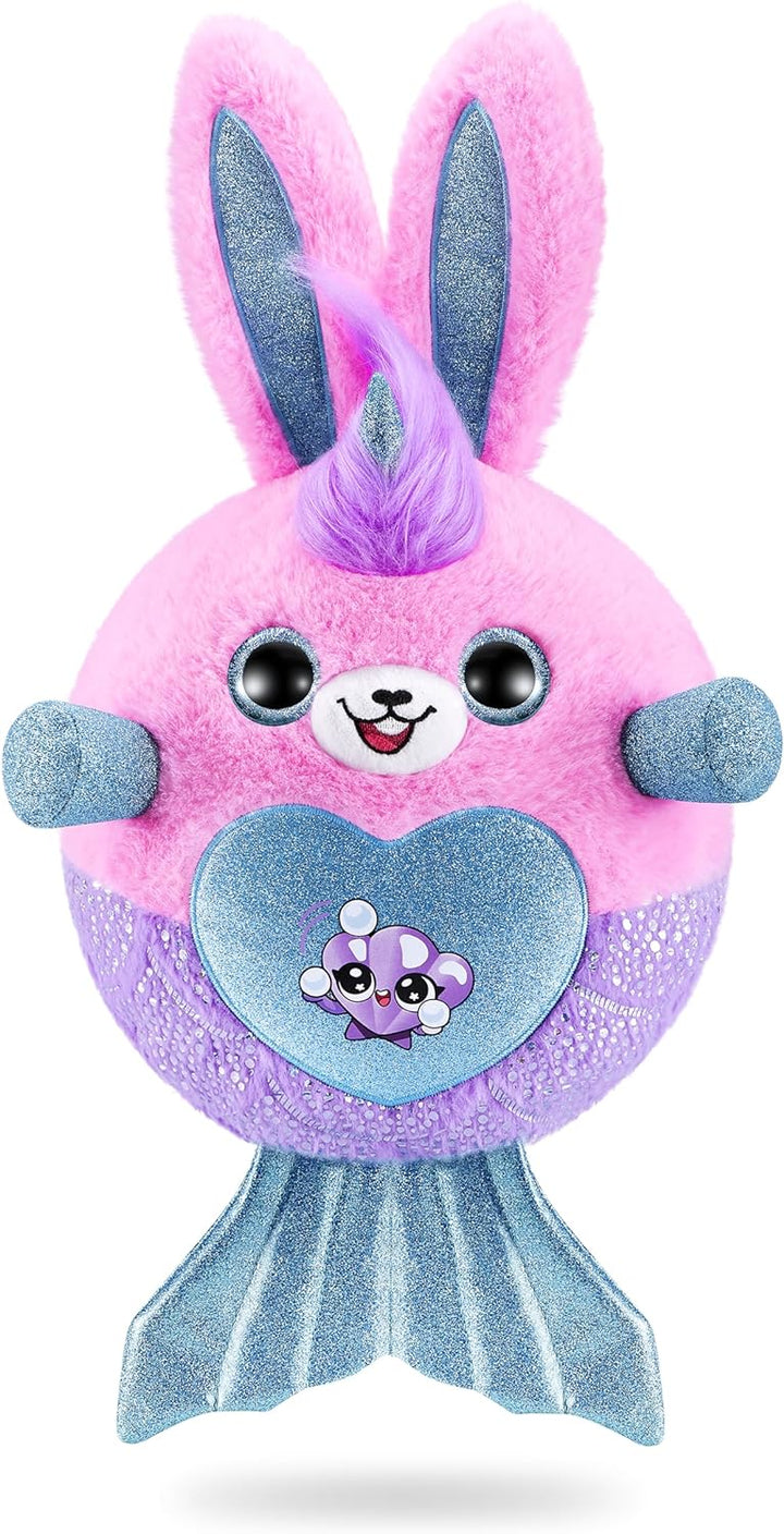 Rainbocorns Mermaidcorn Surprise Serie 7, Coral Hase, von ZURU, 28 cm Plüschtier, Meerjungfrau Spiel