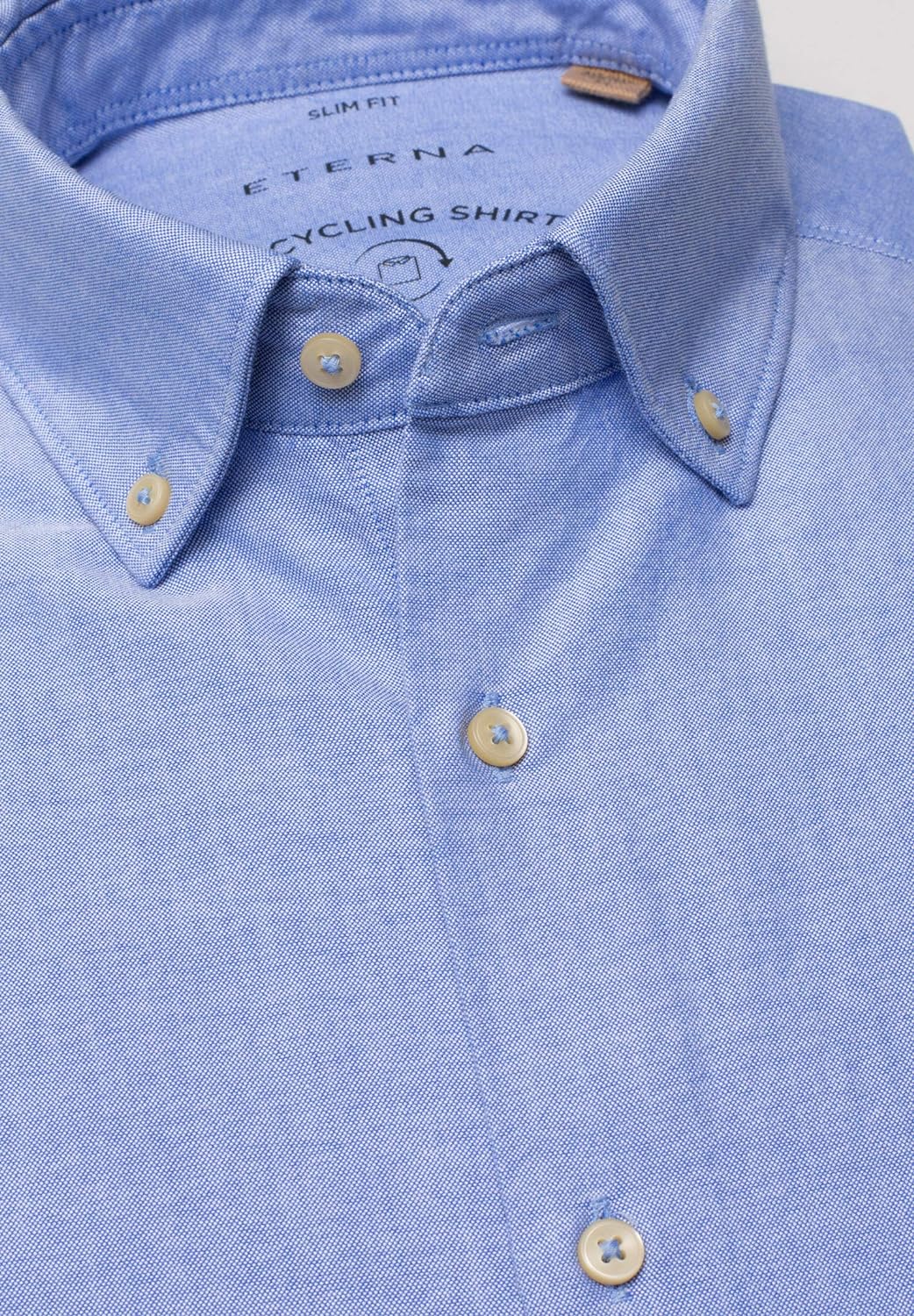 ETERNA Herren Upcycling Shirt Oxford Slim FIT S Blau, S Blau