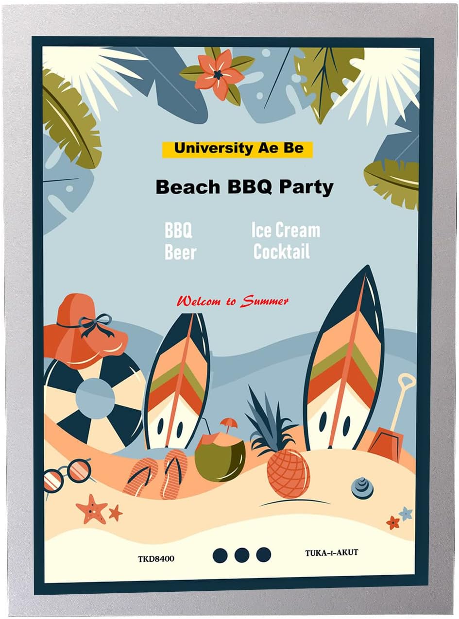 TUKA-i-AKUT 5st. A2 Info-Rahmen Selbstklebend mit Magnetverschluss, Einstecktasche Infotasche Blatth