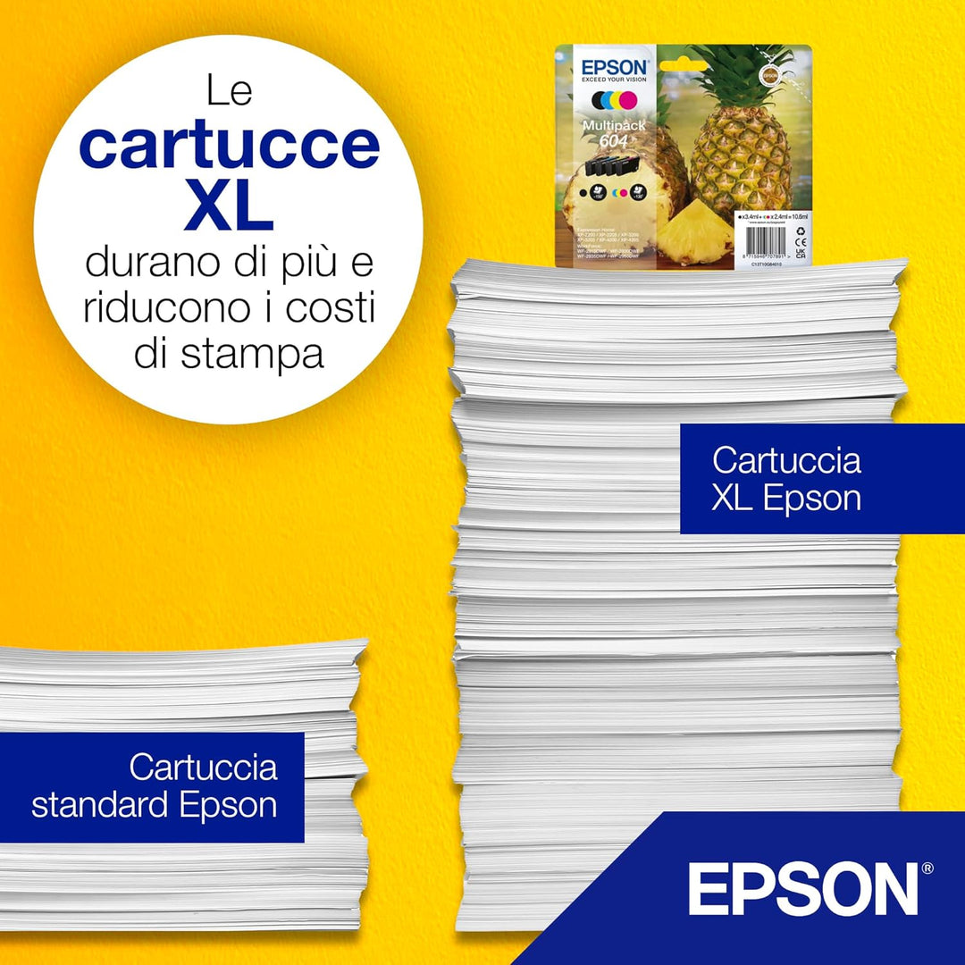Epson Orginal 604 Tinte Ananas Multipack 4-farbig schwarz XL, CMY Standard XP-2200 XP-2205 XP-3200 X