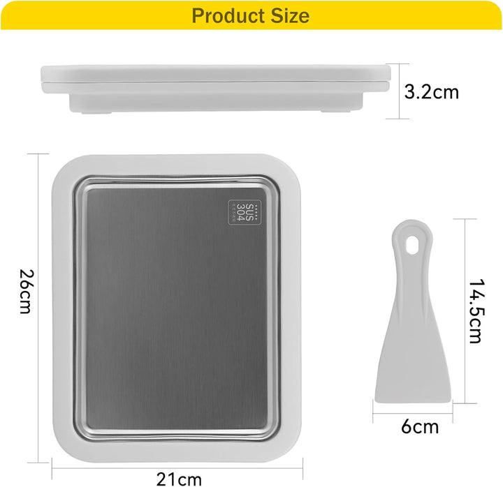 DBREAKS Eiscreme Roller Maker Pan, Eisplatte, Ice Cream Rolls Maker, Ice Rolls Maschine, Hausgemacht