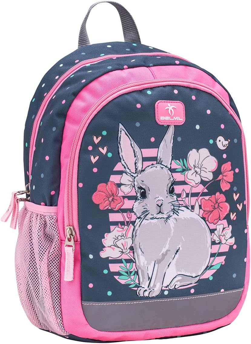 Belmil Kindergartenrucksack mit Brustgurt und Namensschild für 3-6 Jährige/Mädchen / 12 L/Krippenruc