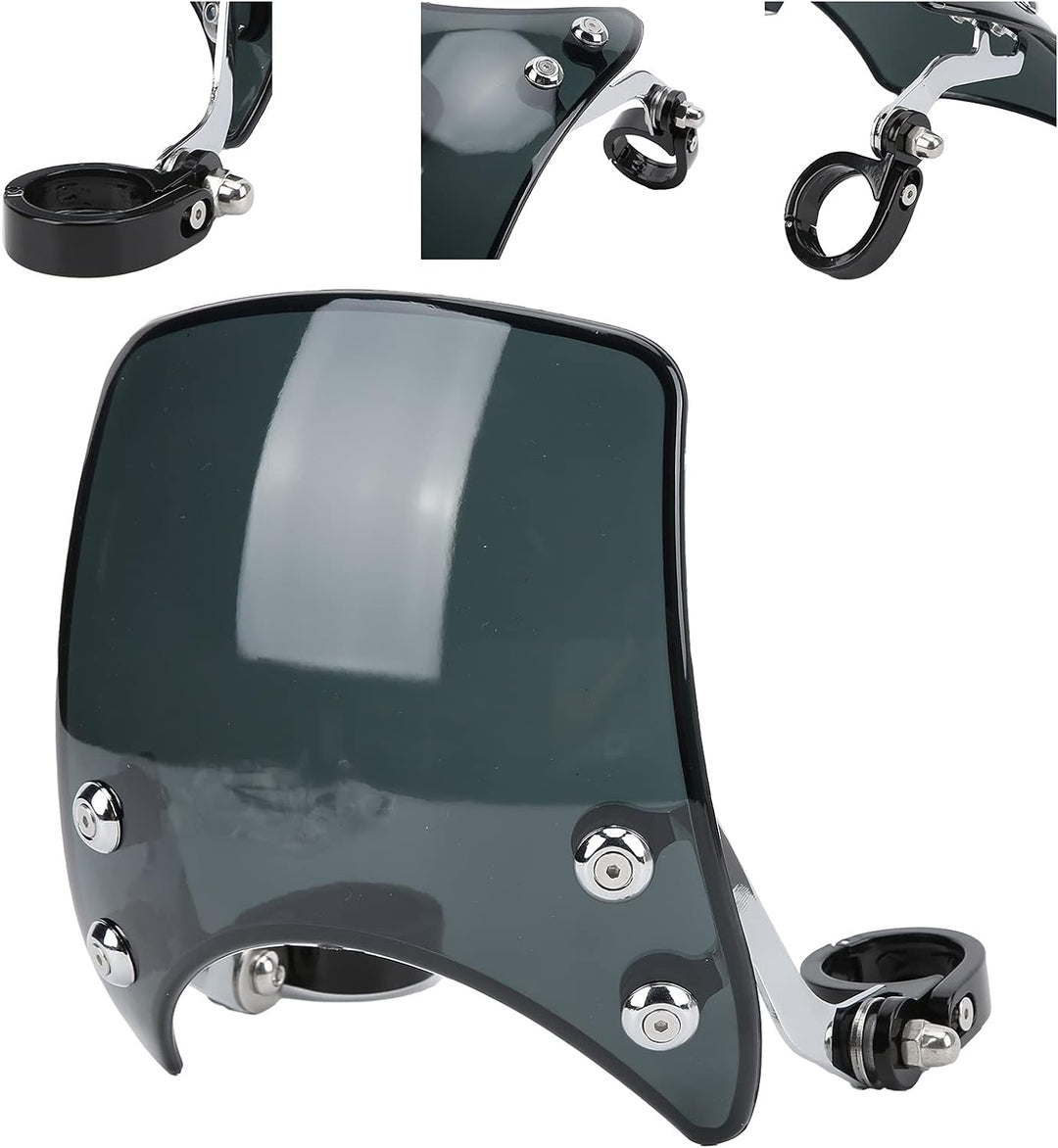 Aramox Motorrad Windabweiser Scheinwerferverkleidung, Universal Motorrad Windschutzscheibe Scheinwer