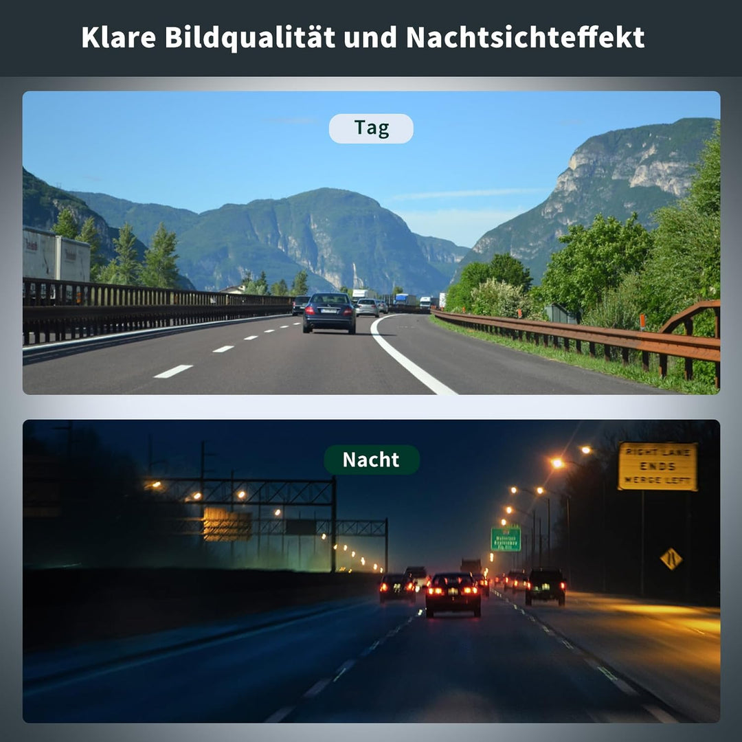 Uzone Auto Rückfahrkamera 150° Fischaugen Weitwinkel 720P AHD Backup Kamera IP68 Wasserdicht Metallh