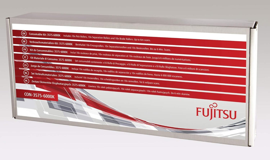 Fujitsu/PFU Consumable Kit: 3575-6000K 10er Pack für fi-6400, fi-6800 Inklusive 10 Pick Roller, 10 T