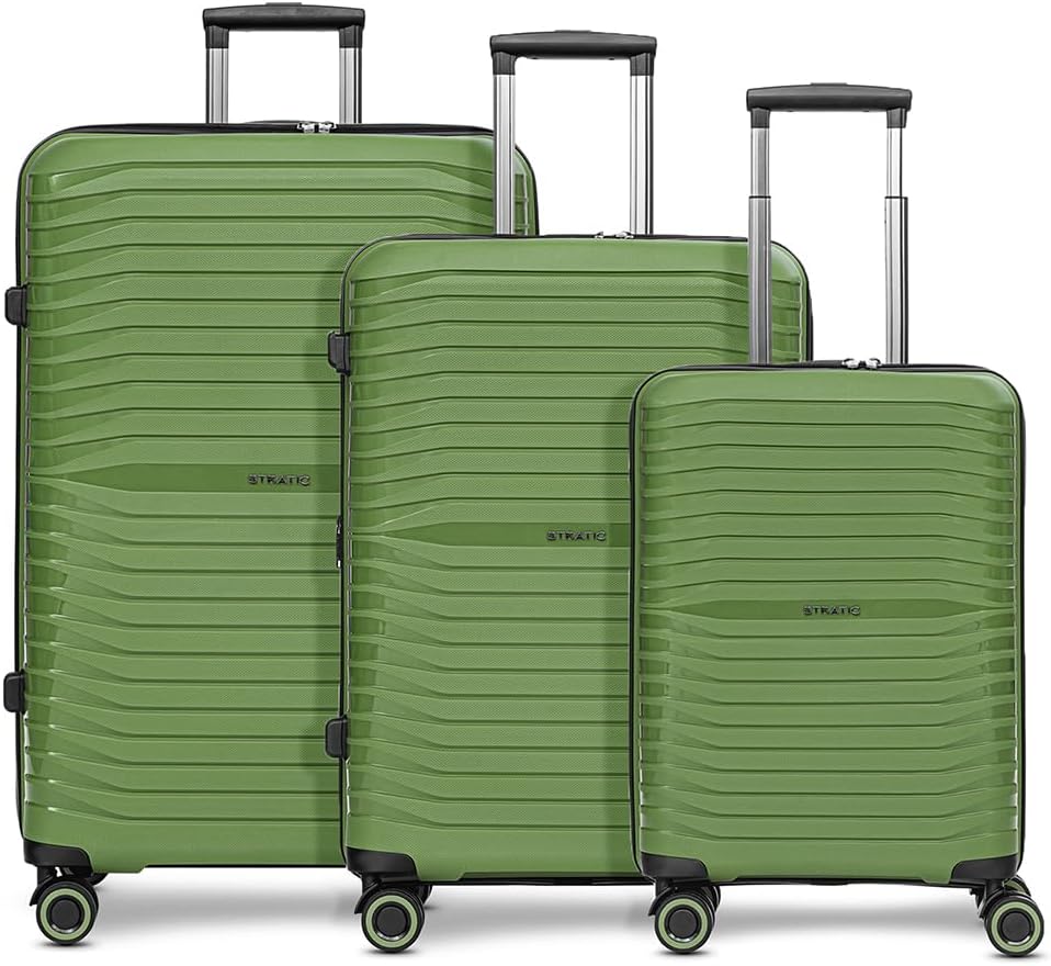 Stratic Koffer-Set 3-teilig für Damen und Herren | Reise-Trolleys 50 x 29 x 76 cm aus hochwertigem,