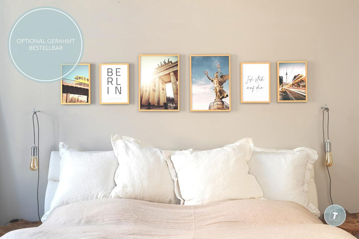 Papierschmiede® Mood Poster Set Berlin, Bilder Wohnzimmer Deko Schlafzimmer, 2x DIN A3 und 4x DIN A4