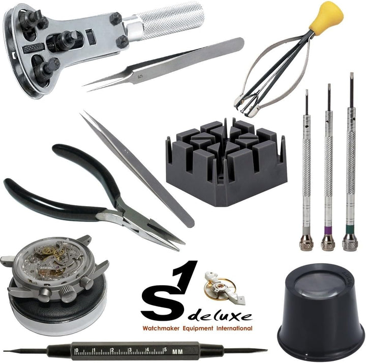 Blue Sky Uhrmacher-Reparaturset, Premium-Werkzeugset für Uhrmacher, mit Öffner für Gehäuse-Rückseite