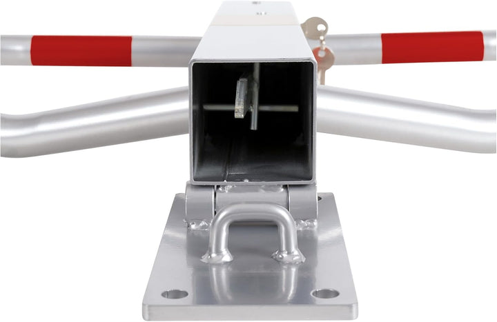 STIER Parkbügel, umlegbar, mit Zylinderschloss, 2 Schlüssel im Lieferumfang, stabiles, verzinktes St