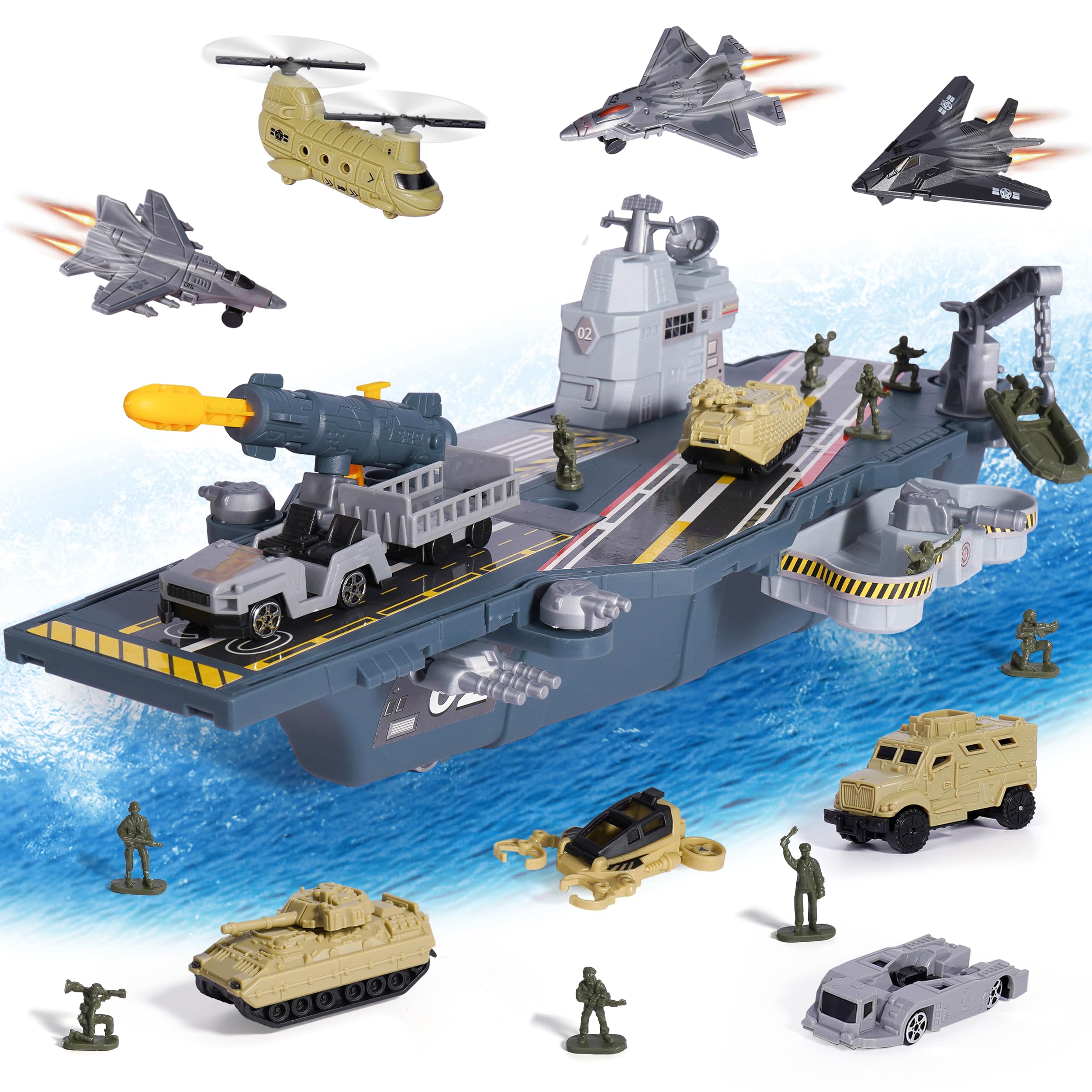 Militär Flugzeug Spielzeug, Militär Figuren mit Panzer Flugzeugträger