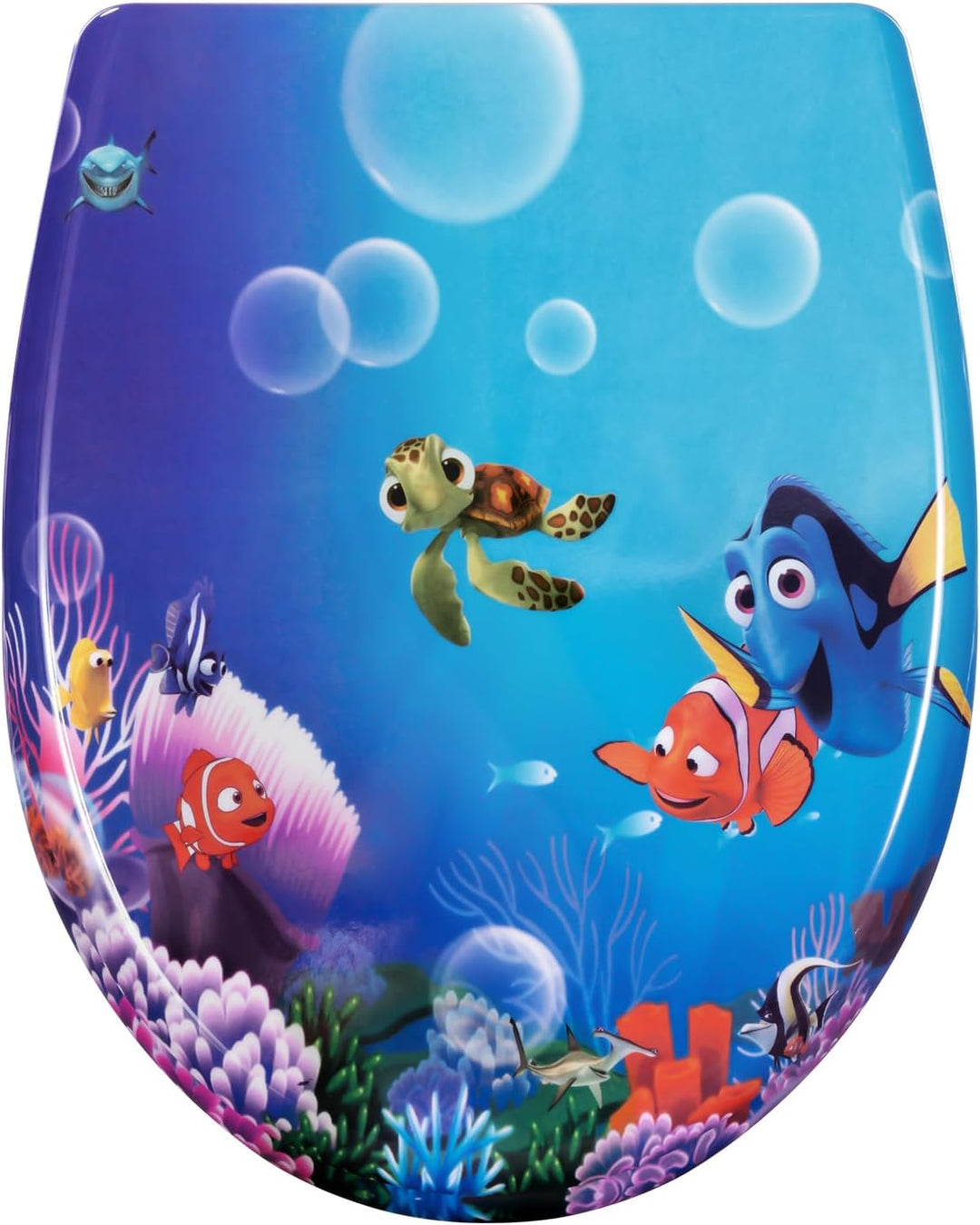 WOLTU WC Sitz mit Absenkautomatik,Toilettensitz Motiv,Klodeckel mit Quick-Release-Funktion und Antib