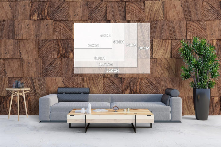 deyoli unheimliche Totenköpfe Format 80x60 Effekt: Monocrome Blau als Leinwandbild, Motiv fertig ger