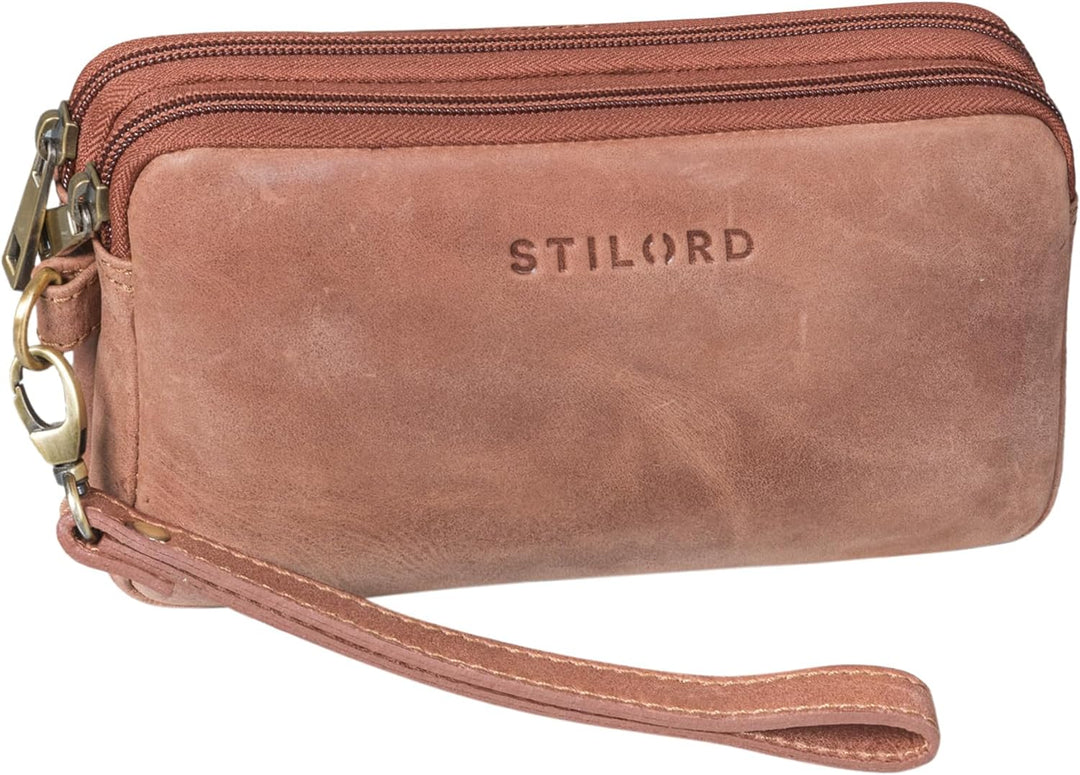 STILORD 'Richie' Handgelenktasche Leder Männer Kleine Herrenhandtasche mit Abnehmbarer Schlaufe Mode