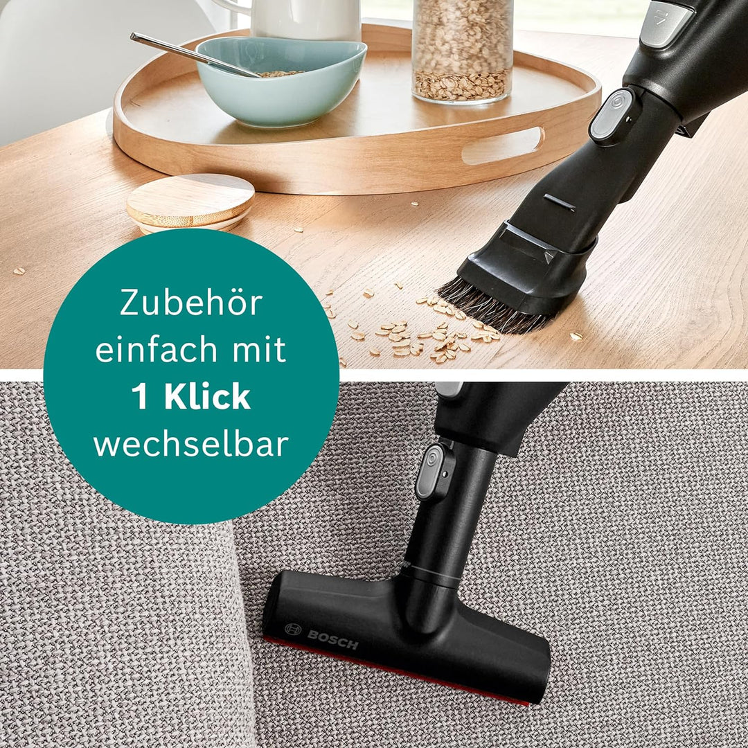 Bosch Akku-Staubsauger Unlimited Serie 6 BCS611AM, kabelloser Handstaubsauger, beutellos, leicht, Hy
