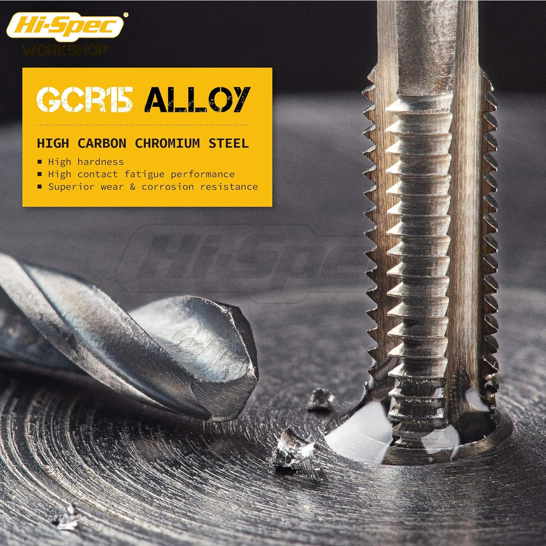 Hi-Spec 20tlg. Gewindeschneid Satz Metrisch M3-M12 mit legiertem Stahl Gewindeschneider und Handgewi