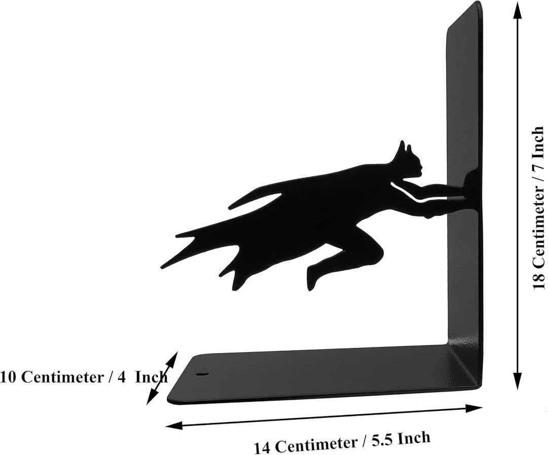 HeavenlyKraft Superhelden Dekorative Buchstützen, Buchstütze, Metall-Buchstützen, Buchstützenhalter,