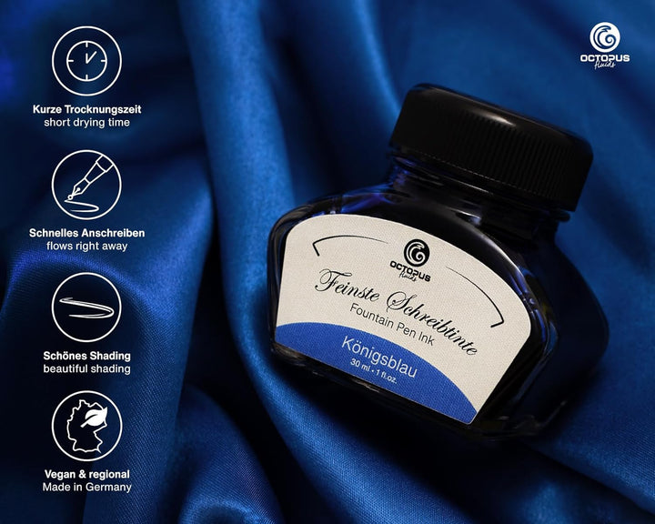 Diplomat Magnum Ägäis Blau Füllhalter-Set, Füllfederhalter im Set mit Schreibtinte und Konverter, Sc