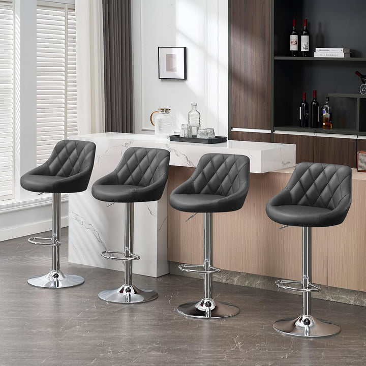 WOLTU 4er Set Barhocker Bistrohocker Tresenhocker Barstuhl Höhenverstellbar, Drehbar, Sitzfläche aus