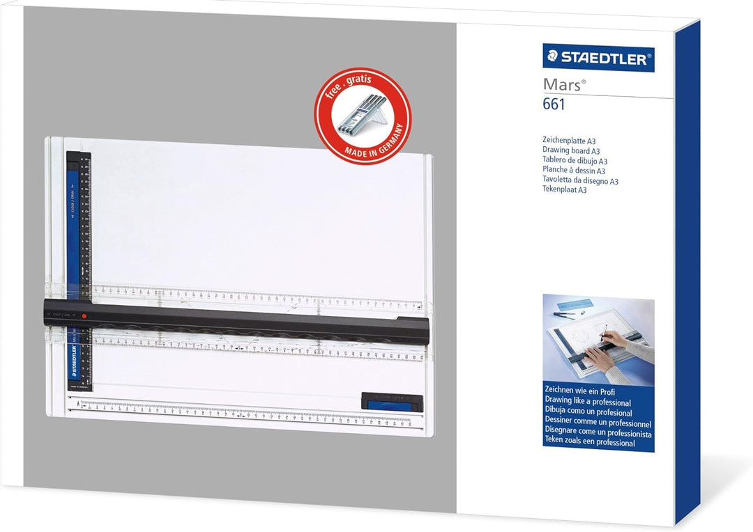 STAEDTLER 661 A3 PR1 Zeichenplatte, DIN A3, Promotion (Pigmentliner 308 WP4)