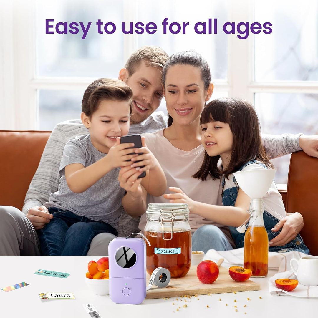 Phomemo D30 Etikettiergerät -Tragbarer Beschriftungsgerät Selbstklebend Bluetooth Etikettendrucker M