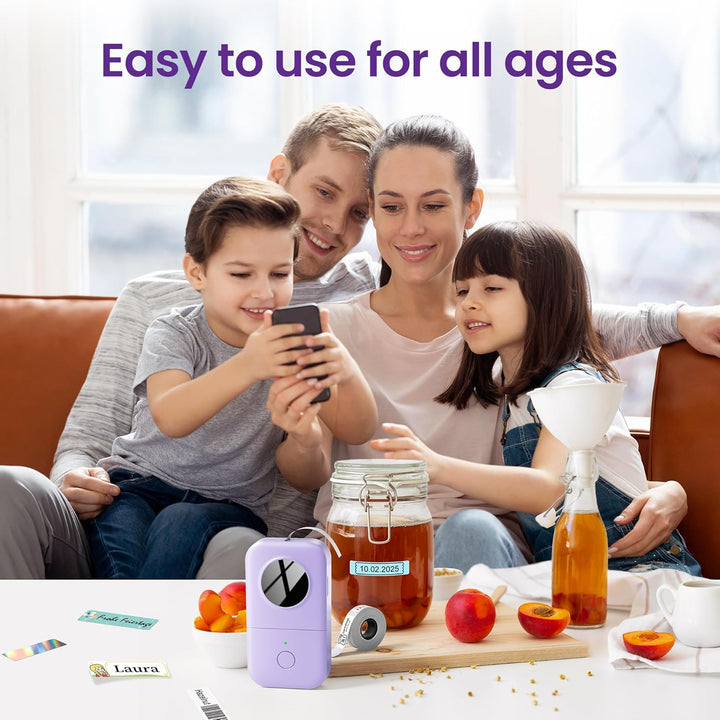 Phomemo D30 Etikettiergerät -Tragbarer Beschriftungsgerät Selbstklebend Bluetooth Etikettendrucker M