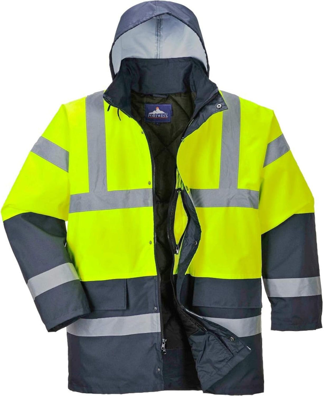 Portwest Warnschutz Kontrast Traffic-Jacke, Grösse: M, Farbe: Gelb, S466YERM Gelb M, Gelb M