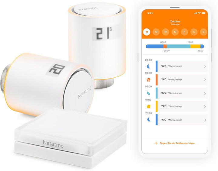 Netatmo Smarte Wlan Heizkörperthermostate Starterpaket Zur Steuerung von Heizkörpern (ohne eigene He