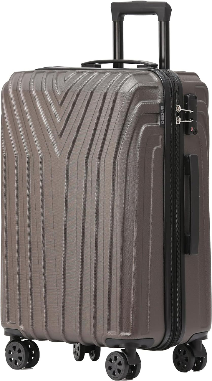 BEIBYE Kofferset Rollkoffer Koffer Hartschale,TSA Schloss, Zwillingsrollen, Erweiterung (Coffee, Set