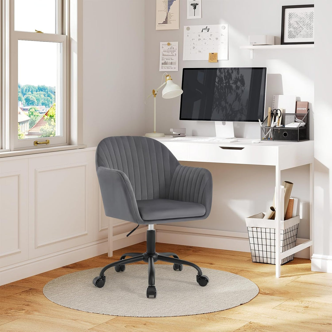 WOLTU Schreibtischstuhl, Bürostuhl ergonomisch, Homeoffice Stuhl höhenverstellbar, Schminkstuhl mit