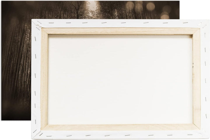 deyoli Wald voller Bambus Effekt: Sepia, Format: 100x70 als Leinwandbild, Motiv fertig gerahmt auf E