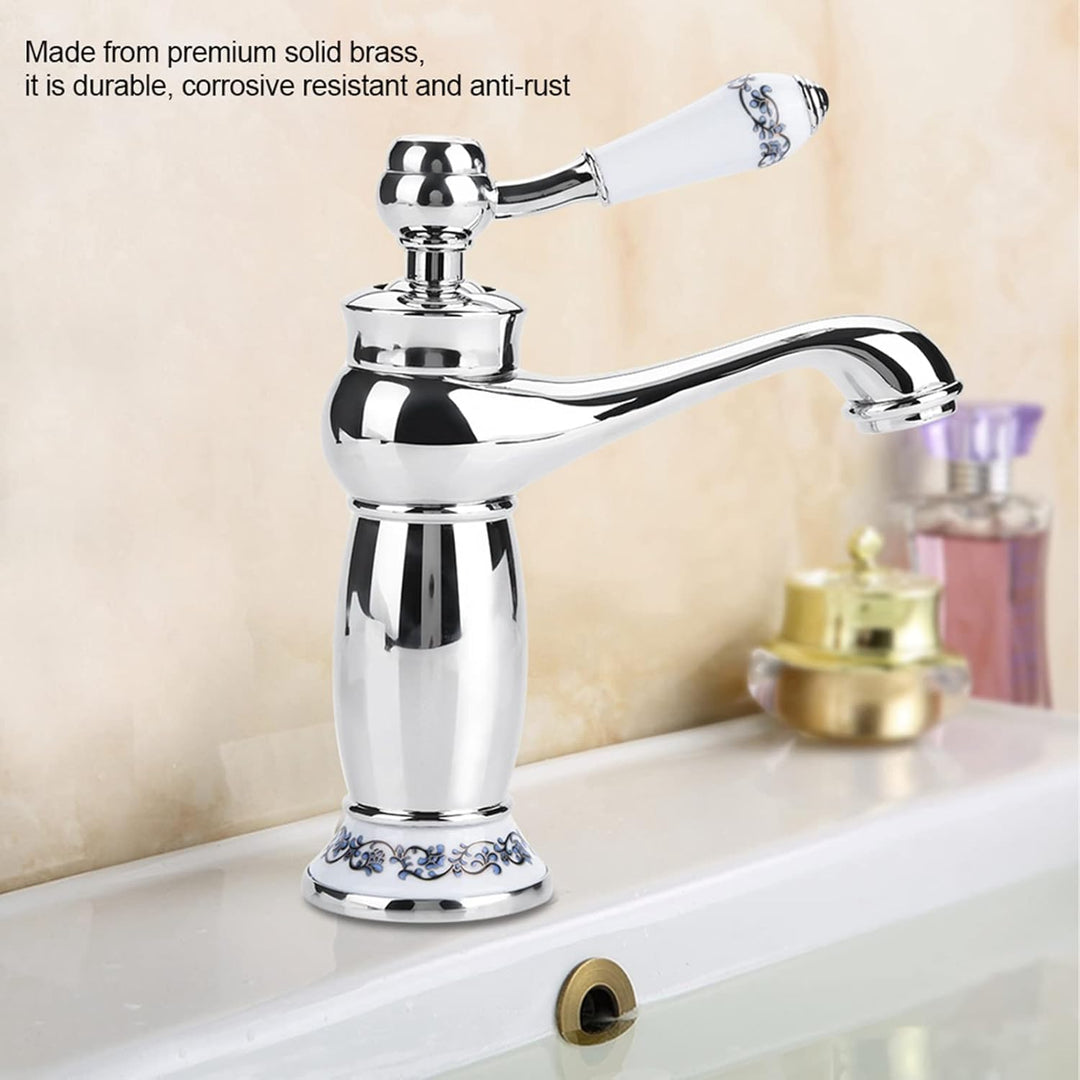 G1/2" Antikes Messing Mischbatterie Wasserhahn Waschbecken Bad Armatur Bronze Heisses Kaltes Wasser