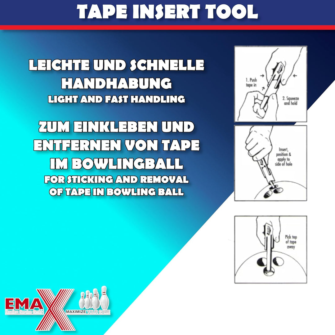 EMAX | Master Industries – Tape Insert Tool | Bowling Werkzeug zum Einkleben und Entfernen von Tape