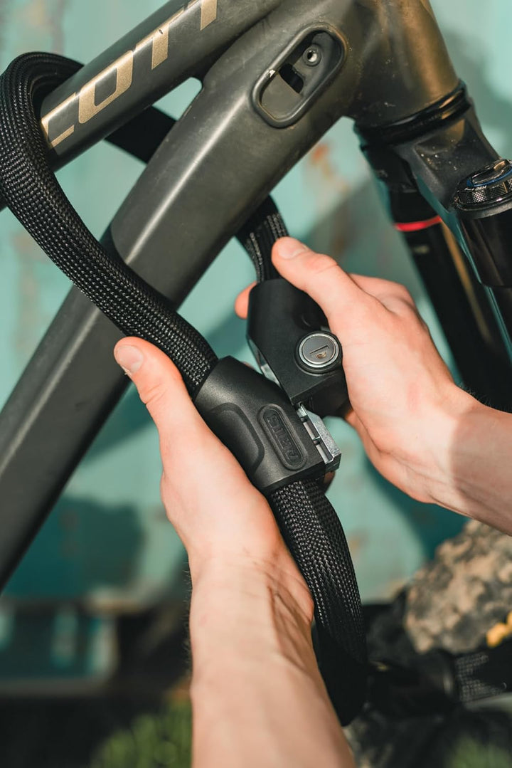 ABUS Kettenschloss Infinity Loop 1806 - flexibles Fahrradschloss mit 2 längenverstellbaren Schlaufen